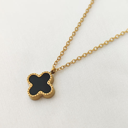 KRYSTIE | CLOVER NECKLACE BLACK