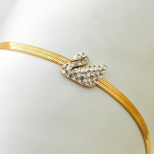 SAWANA | SNAKE CHAIN BRACELET WHITE