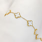 CLAIRE | CLOVER CHAIN BRACELET WHITE
