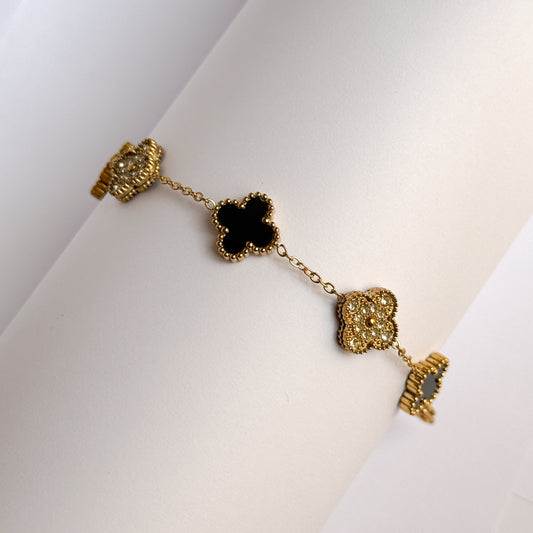 CHI | BLACK CLOVER BRACELET STONES