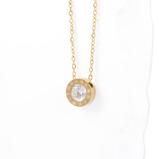 ANDREA | ROUND STONE NECKLACE