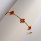 CIANA | SHIMMERY CLOVER BRACELET RED