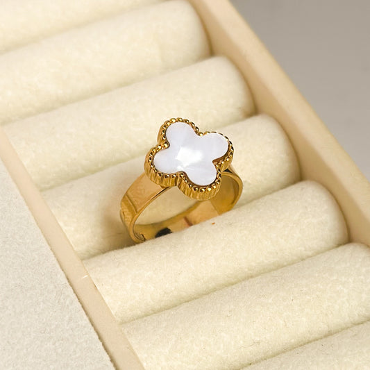 INFINITA | WHITE ADJUSTABLE RING