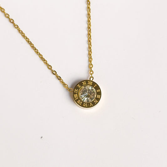 ANDREA | ROUND STONE NECKLACE