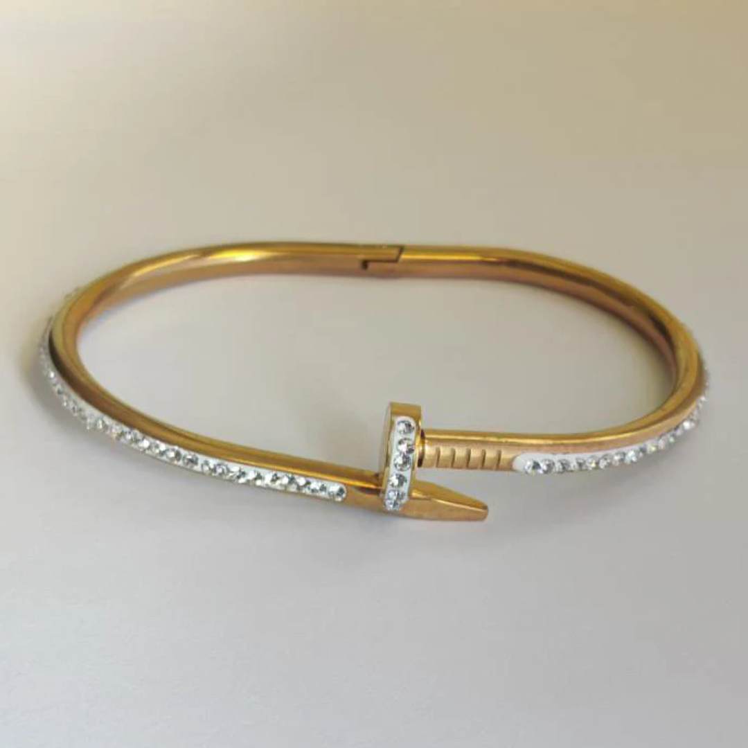 NOVA II | NAIL GOLDEN STONES BANGLE